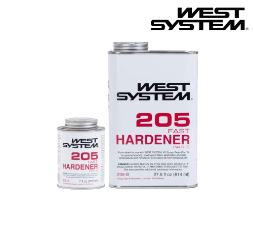 WEST SYSTEM (웨스트 시스템) 205 패스트 경화제 (빠른 경화제) Fast Hardener / 205-A (206 ml) / 205-B (814 ml) / 205-C (3.57 L)