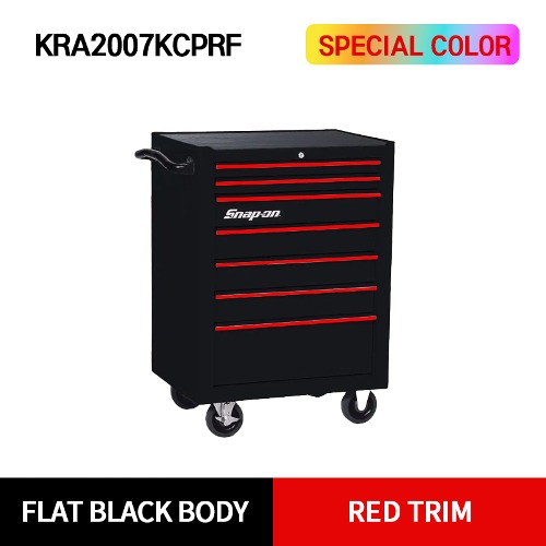 KRA2007KCPRF Heritage Series Roll Cab, 7 Drawers (Flat Black Body X Red Trim) 스냅온 헤리티지 시리즈 리미티드 에디션 26인치 7 서랍 툴박스 (무광블랙바디 X 레드트림)