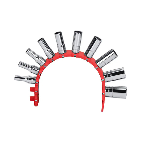 FLEXRAIL14RD 1/4&quot; Drive 9&quot; Flexible Magnetic Socket Rail (Red) 스냅온 플렉시블 마그네틱 1/4&quot; 드라이브 소켓 레일 (레드)