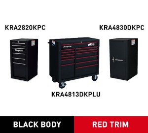 KRA4813DKPLU 40&quot; Roll Cab (Black) 툴박스 + KRA4830DKPC Hang On Cabinet (Black) 캐비넷 + KRA2820KPC 6 Drawer End Cabinet (Black) 서랍 캐비넷 세트