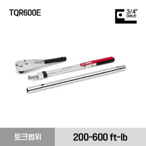 TQR600E 3/4&quot; Drive Adjustable Click-Type Torque Wrench (200-600 ft-lb) (271.2 - 813.6 Nm) 스냅온 3/4&quot; 드라이브 조절식 토크렌치 토르크렌치