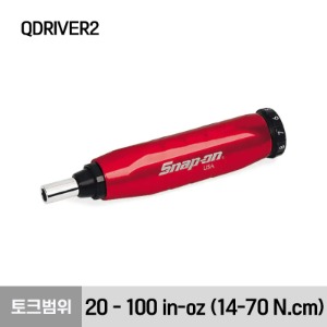 QDRIVER2 Adjustable Torque Screwdriver, 20–100 in-oz (14–70 N•cm) 스냅온 조절식 토크 드라이버