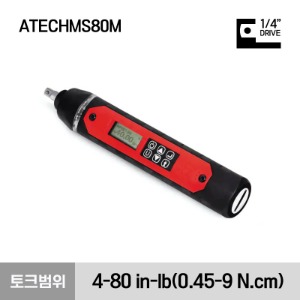 ATECHMS80M 1/4&quot; Square Electronic Driver (Tool Only) 스냅온 1/4&quot; 스퀘어 일레트로닉 토크 드라이버
