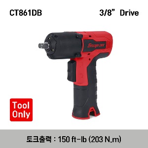 CT861DB 14.4 V 3/8&quot; Drive MicroLithium Cordless Impact Wrench (Tool Only) (Red) 스냅온 14.4 V 3/8&quot; 드라이브 마이크로리튬 무선 임팩 렌치 (베어툴) (레드)