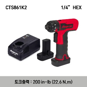 CTS861K2 14.4 V 1/4&quot; Hex MicroLithium Cordless Toggle Screwdriver Kit 스냅온 14.4 V 1/4&quot; 헥스 마이크로리튬 무선 스크류드라이버 키트