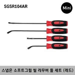 SGSR104AR Instinct® Soft Grip Seal Removal Tool Set (Red) (4 pcs) 스냅온 소프트그립 씰 리무버 툴 세트 (레드) (4 pcs) / 세트구성 : SGSR1AR, SGSR2AR, SGSR3AR, SGSR4AR