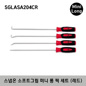 SGLASA204CR Instinct® Soft Grip Long Pick Set, Red (4 pcs) 스냅온 소프트그립 미니 롱 픽 세트 레드 (4 pcs) / 세트구성 : SGL3ASACR, SGL3ASHCR, SGL3ASH90CR, SGL3ASH45CR