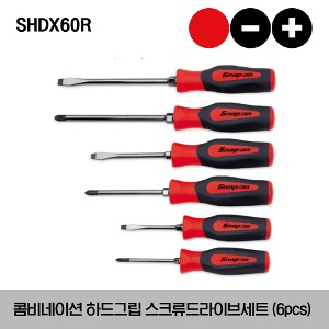 SHDX60R Instinct® Combination Hard Grip Standard Screwdriver Set (Red) (6 pcs) 스냅온 콤비네이션 하드 그립 스탠다드 스크류드라이버 세트 (레드) 세트구성 - SHD2R, SHD4R, SHD6R, SHDP31IRR, SHDP42IRR, SHDP63IRR