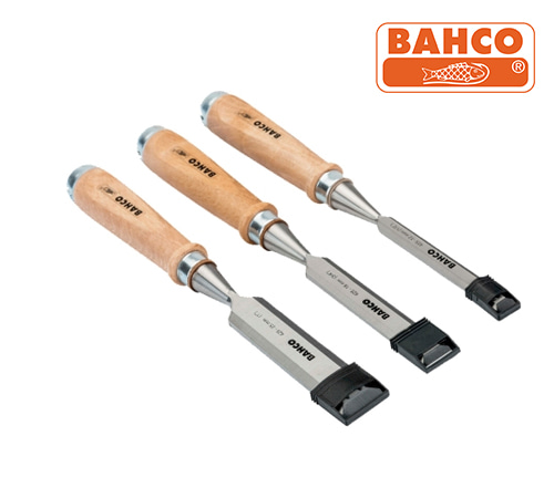 BAHCO 425-081 3pcs wooden-handle chisel set 바코 우드핸들 끌 세트 3종