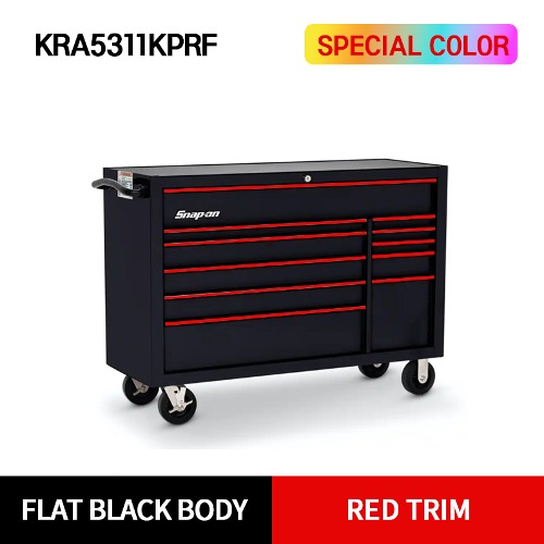 KRA5311KPRF 53&quot; 11-Drawer Double-Bank Heritage Series Roll Cab (Black Body X Red Trim) 스냅온 헤리티지 시리즈 리미티드 에디션 한정판 53인치 11 서랍 툴박스 (무광블랙바디 X 레드트림)