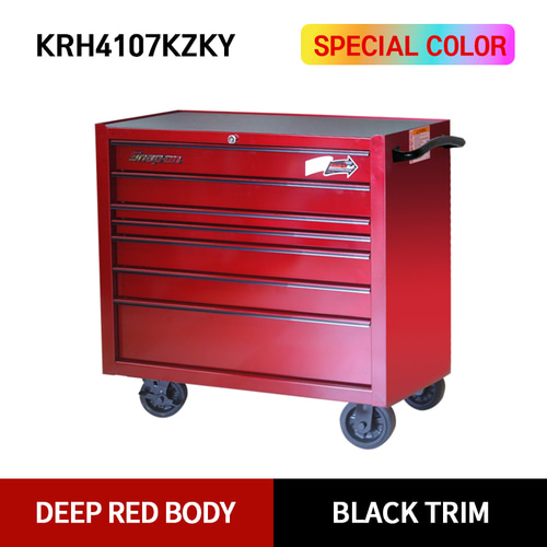 KRH2208KZKY 40&quot; 8 Drawers Top Chest (Deep Red/Black) (상단) &amp; KRA4107KZKY 40&quot; 7 Drawers Single Bank Roll Cab (Deep Red/Black) (하단) 스냅온 탑 체스트 &amp; 롤 캡 프로용 툴박스 세트상품