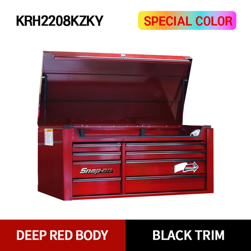 KRH2208KZKY 40&quot; 8 Drawers Top Chest (Deep Red/Black) (상단) &amp; KRH4813KZKY 40&quot; 13 Drawers Double-Bank Roll Cab (Deep Red/Black) (하단) 스냅온 탑 체스트 &amp; 롤 캡 프로용 툴박스 세트상품