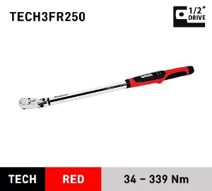 TECH3FR250 Torque Wrench, Electronic, Techwrench®, Flex Ratchet, 25–250 ft-lb, 1/2&quot; drive 스냅온 1/2&quot; 드라이브 토크렌치 토르크렌치