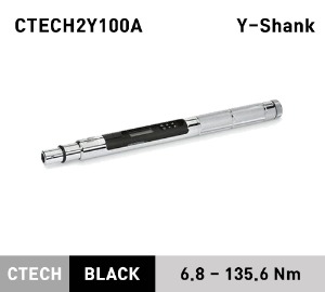 CTECH2Y100A Interchangable Head Y-Shank ControlTech® Industrial Torque Wrench (5–100 ft-lb) (6.8-135.6 Nm) 스냅온 산업용 헤드교환식 토크렌치 토르크렌치 (Y-Shank)