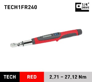 TECH1FR240 1/4&quot; Drive Flex-Head Techwrench® Torque Wrench (1–20 ft-lb) (2.71–27.12 N•m) 스냅온 1/4&quot; 드라이브 디지털 토크렌치 토르크렌치