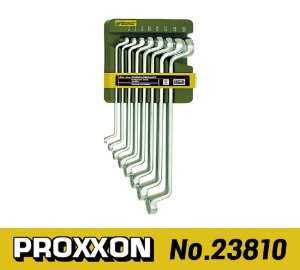 PROXXON No.23810 SlimLine Double Ring Spanner Set, Including holder (8 pcs) 프록슨 슬림라인 더블 링 스패너 세트 (8 pcs)