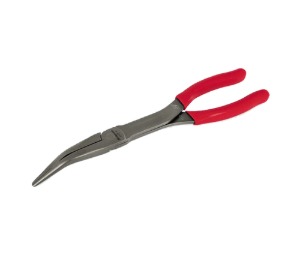 411CF 11&quot; Talon Grip™ Long Reach 35° Bent Needle Nose Pliers (Red) 스냅온 타론그립 롱 리치 35° 벤트 니들 노우즈 플라이어