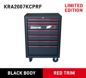 KRA2007KCPRF Heritage Series Roll Cab, 7 Drawers (Black Body X Red Trim) 스냅온 헤리티지 시리즈 리미티드 에디션 26인치 7 서랍 툴박스 (무광 블랙바디 X 레드트림)