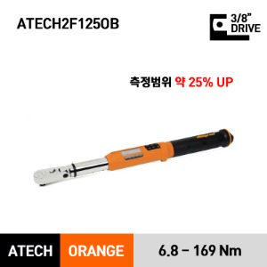 ATECH2F125OB 3/8&quot; Drive TechAngle® Flex-Head Torque Wrench, Orange (5-125 ft-lb) (6.8-169 Nm) 스냅온 3/8&quot; 드라이브 신형 디지털 앵글 토크렌치 토르크렌치 오렌지