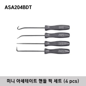 ASA204BDT Mini Acetate Handle Pick Set (Dark Titanium) (4 pcs) 스냅온 미니 아세테이트 핸들 픽 세트 (다크 티타늄) / 세트구성 : 3ASABDT, 3ASHBDT, 3ASH45BDT, 3ASH90BDT