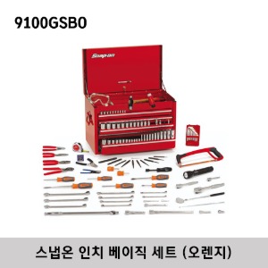 9100GSBO Complete Apprentice Set (Orange) 스냅온 인치 베이직 세트 (오렌지) : KRA2055FPBO Top Chest (Red) + 9100GSO Apprentice Set (Orange)