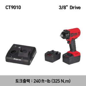 CT9010 18 V 3/8&quot; Drive MonsterLithium Brushless Cordless Impact Wrench Kit (Red) 스냅온 18 V 3/8&quot; 드라이브 몬스터리튬 무선 임팩 렌치 키트