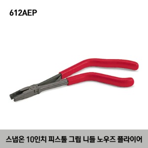 612AEP 10&quot; Pistol Grip Needle Nose Pliers (Red) 스냅온 10인치 피스톨 그립 니들 노우즈 플라이어 (레드)