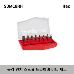 SDMC8RH Hex Screwdriver Bit Set (Red Case) (8 pcs) 스냅온 인치사이즈 육각(헥스) 스크류 드라이버 비트 세트 레드 (8 pcs) / 세트구성 : SDM2706D, SDM2708D, SDM2709D, SDM2710D, SDM2712D, SDM2714D, SDM2716D, SDM2720D, SDMC8R