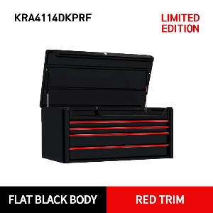 KRA4114DKPRF Four-Drawer Hertiage Series Top Chest (Flat Black x Red Trim) 스냅온 헤리티지 시리즈 리미티드 에디션 한정판 40인치 4서랍 탑체스트 (무광블랙바디 x 레드트림)
