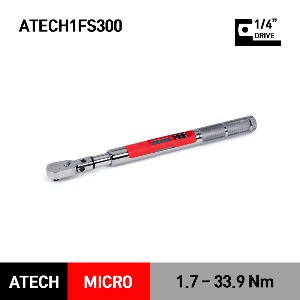 ATECH1FS300 1/4&quot; Drive  Flex-Head TechAngle® Micro Torque Wrench (15–300 in-lb)(1.7-33.9 Nm) 스냅온 1/4” 드라이브 플렉스 헤드 마이크로(미니) 디지털 토크렌치