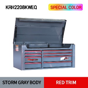 KRH2208KWEQ Heritage Series 8 Drawer Top Chest (Storm Gray Body X Red Trim) 스냅온 헤리티지 시리즈 리미티드 에디션 8 서랍 탑체스트 (스톰 그레이 바디 X 레드트림)
