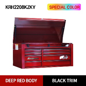 KRH2208KZKY Heritage Series 8 Drawer Top Chest (Deep Red Body X Black Trim) 스냅온 헤리티지 시리즈 리미티드 에디션 40인치 8 서랍 탑체스트 (딥 레드 바디 / 블랙 트림)
