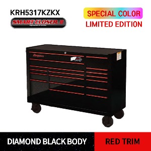 KRH5317KZKX 53&quot; Seventeen-Drawer Triple Bank Heritage Series Roll Cab Limited Edition(DIAMOND BLACK / RED) 스냅온 헤리티지 시리즈 리미티드 에디션 53&quot; 트리플 뱅크 17도어 툴박스 (다이아몬드블랙/레드)