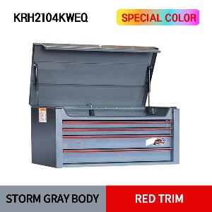 KRH2104KWEQ Heritage Series 4 Drawer Top Chest (Storm Gray Body X Red Trim) 스냅온 헤리티지 시리즈 리미티드 에디션 4 서랍 탑체스트 (스톰 그레이 바디 X 레드트림)