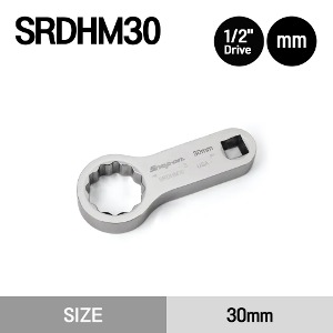 SRDHM30 1/2&quot; Drive Metric 30 mm Double Hex Torque Adaptor 스냅온 1/2” 드라이브 미리사이즈 더블 헥스 토크 어댑터 (30mm)