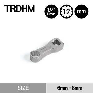 TRDHM 1/4&quot; Drive 12-Point Metric Torque Adaptor 스냅온 1/4” 드라이브 12각 미리사이즈 토크 어댑터 (6mm - 8mm) TRDHM6, TRDHM7, TRDHM8