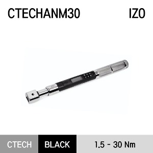 CTECHANM30 ControlTech® Micro Size IZO Interchangeable Head Digital Torque Wrench (1.5-30 N·m) (1.11-22.13 ft-lb) ControlTech® 마이크로 사이즈 IZO 교환식 헤드 디지털 토크 렌치 (1.5-30 N·m) (1.11-22.13 ft-lb)