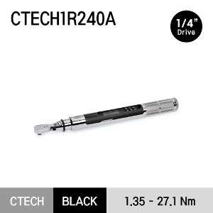 CTECH1R240A 1/4&quot; Drive Flex-Head ControlTech® Industrial Torque Wrench (1–20 ft-lb) 1/4&quot; 드라이브 플렉스 헤드 ControlTech® 산업용 토크 렌치(1-20ft-lb) (1.35N.m - 27,1N.m)