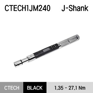 CTECH1JM240 ControlTech® Micro Size J Shank Interchangeable Head Digital Torque Wrench (1.35-27.1 N·m) (12-240 in-lb) 스냅온 ControlTech® 마이크로 사이즈 J 섕크 교환식 헤드 디지털 토크 렌치 (12-240in-lb) (1.35N.m - 27,1N.m)