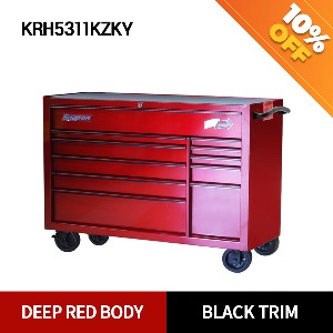 [10% 할인상품] KRH5311KZKY 53&quot; 11-Drawer Double-Bank Heritage Series Roll Cab (Deep Red/Black) 스냅온 헤리티지 시리즈 리미티드 에디션 53&quot; 더블 뱅크 툴박스 (딥 레드/블랙)