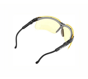 GLASS20BKYA Glasses, Safety, Black Frame/Amber Lens