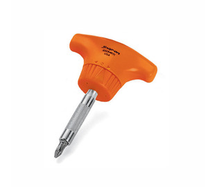 SSDMRT1O 3 15/16&quot; T-Handle Ratcheting Magnetic Stubby Orange Screwdriver