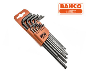 BAHCO BE-9780 Offset Ball End Hex Key Set, inch, 12pcs 바코 0.05 - 5/16&quot; 볼 렌치 세트